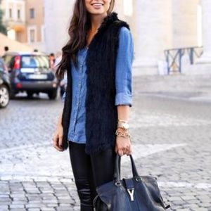 Denim button down shirt